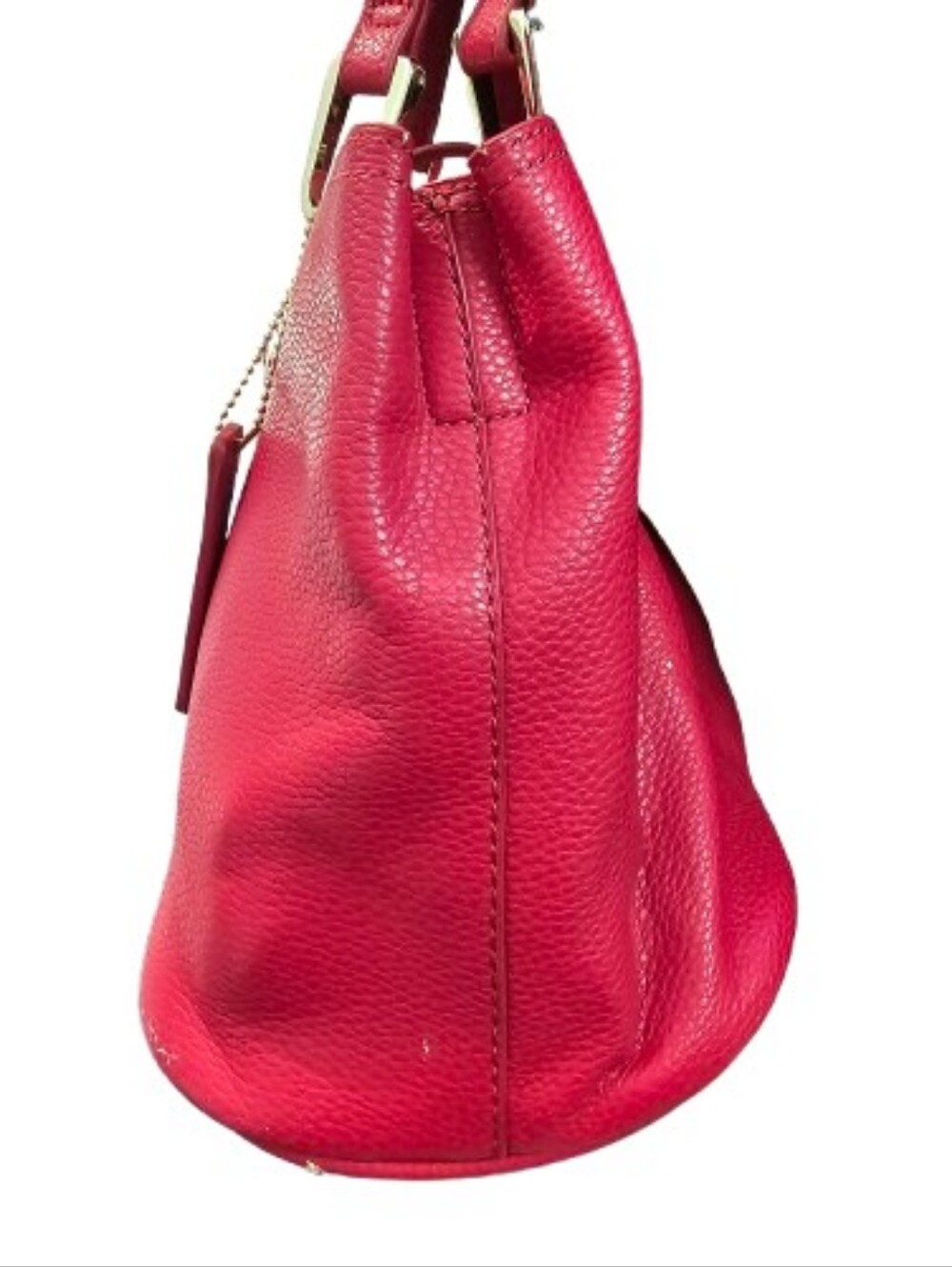 Kenneth Cole Reaction Red Leather Shoulder Tote - Picture 3 of 16